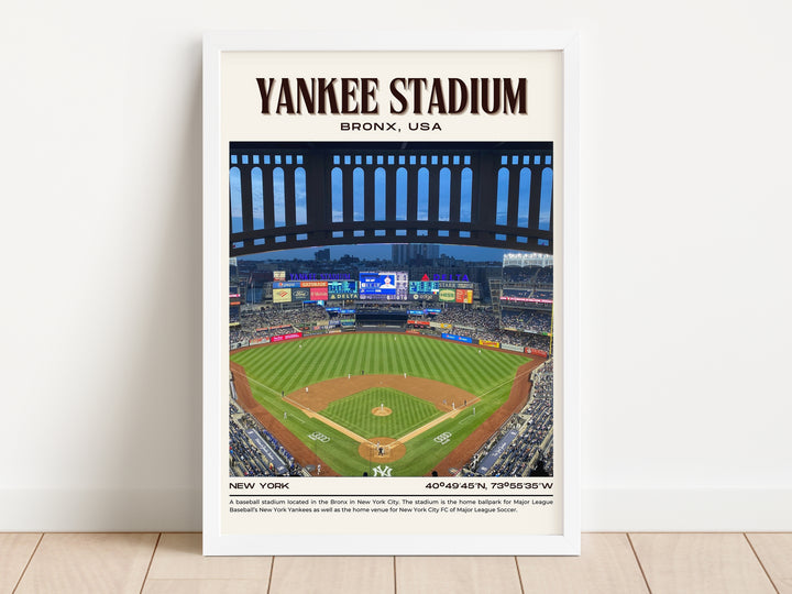 Yankee Stadium Baseball Retro Wall Art