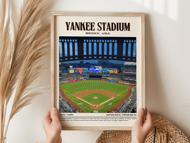 Yankee Stadium Baseball Retro Wall Art