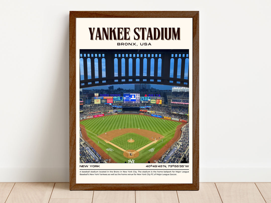 Yankee Stadium Baseball Retro Wall Art