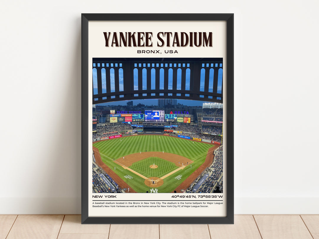 Yankee Stadium Baseball Retro Wall Art