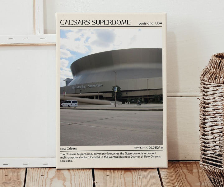 Caesars Superdome Stadium Football Minimal Wall Art