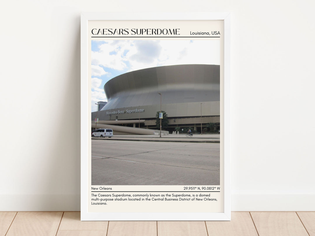 Caesars Superdome Stadium Football Minimal Wall Art