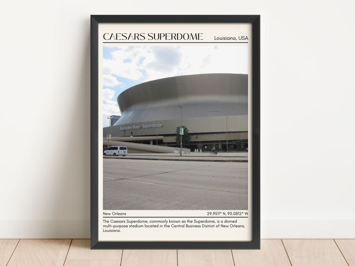 Caesars Superdome Stadium Football Minimal Wall Art