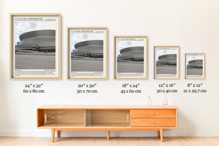 Caesars Superdome Stadium Football Minimal Wall Art