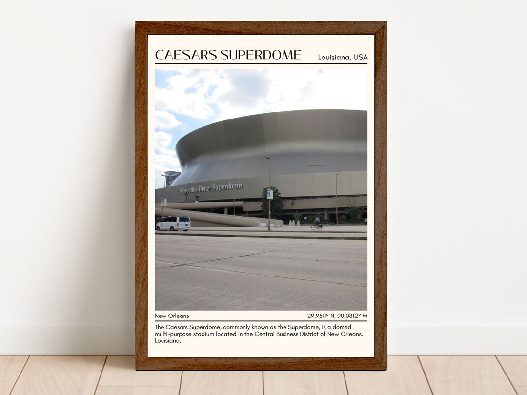 Caesars Superdome Stadium Football Minimal Wall Art