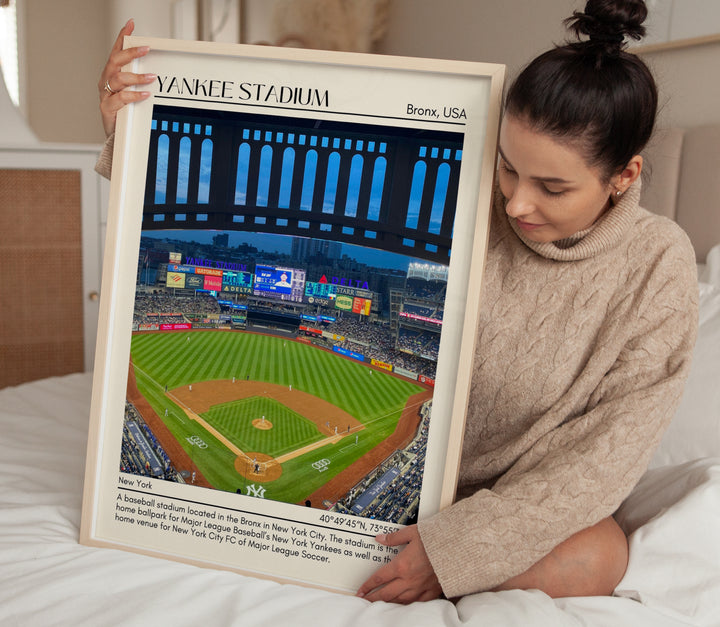 Yankee Stadium Baseball Minimal Wall Art