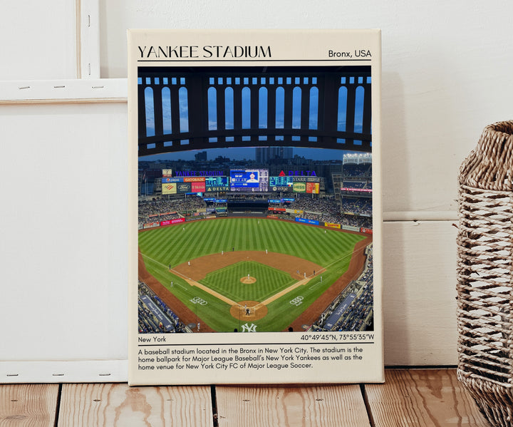 Yankee Stadium Baseball Minimal Wall Art