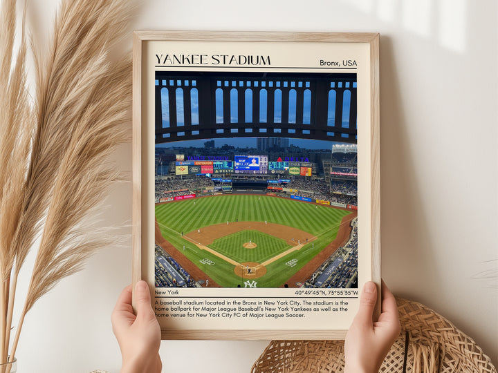 Yankee Stadium Baseball Minimal Wall Art