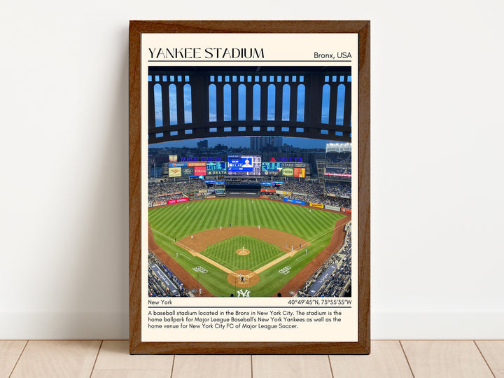 Yankee Stadium Baseball Minimal Wall Art