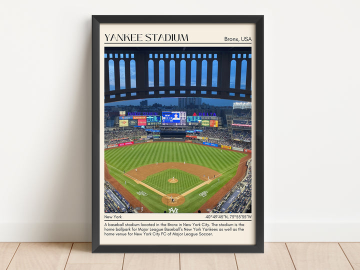 Yankee Stadium Baseball Minimal Wall Art