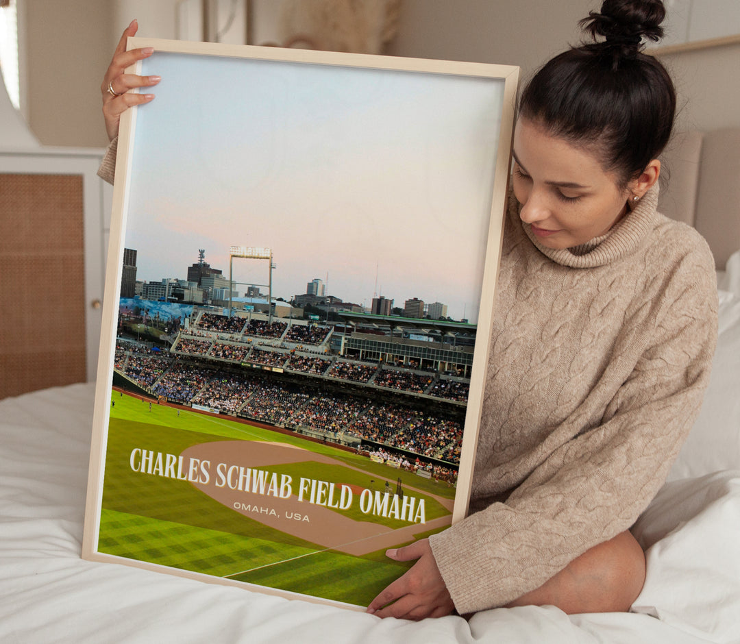 Charles Schwab Field Omaha Stadium Baseball Wall Art