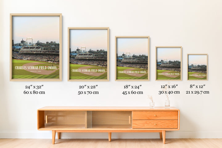 Charles Schwab Field Omaha Stadium Baseball Wall Art