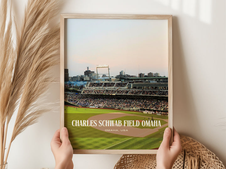 Charles Schwab Field Omaha Stadium Baseball Wall Art