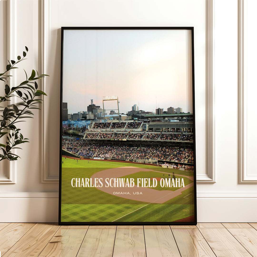 Charles Schwab Field Omaha Stadium Baseball Wall Art