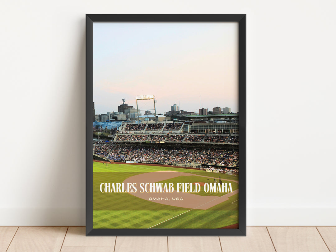 Charles Schwab Field Omaha Stadium Baseball Wall Art