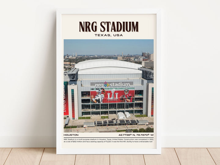 NRG Stadium Football Retro Wall Art