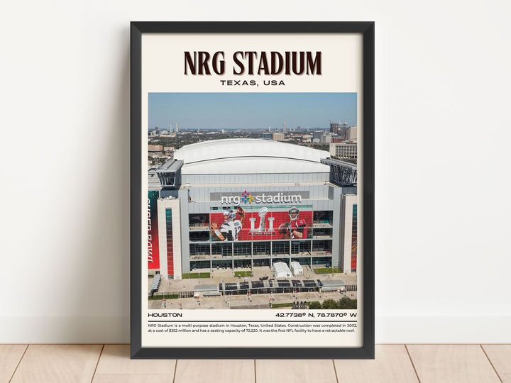 NRG Stadium Football Retro Wall Art