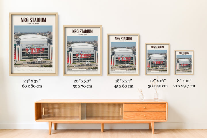 NRG Stadium Football Retro Wall Art