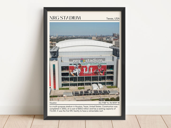 NRG Stadium Football Minimal Wall Art