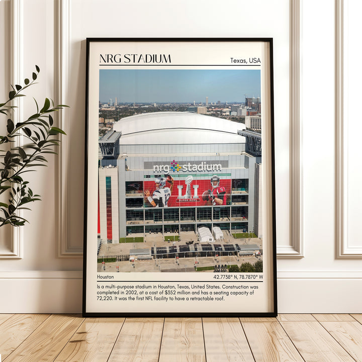 NRG Stadium Football Minimal Wall Art