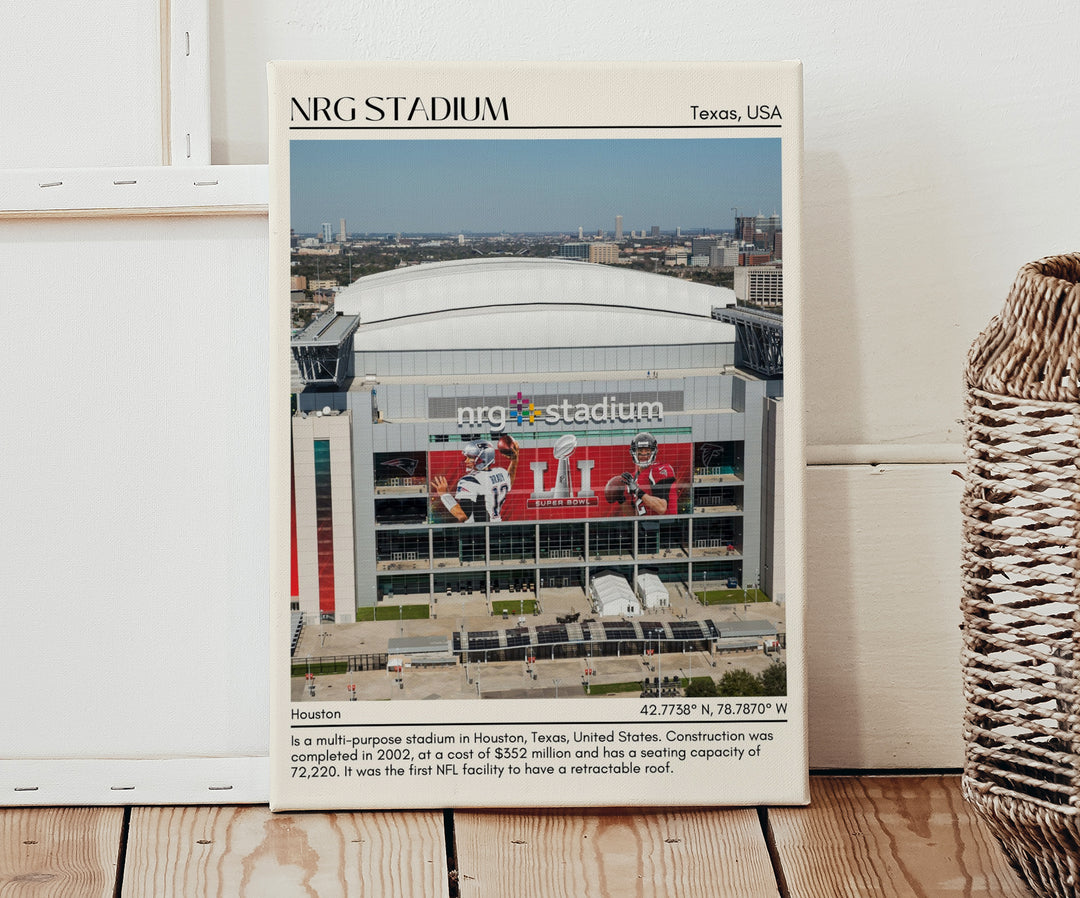 NRG Stadium Football Minimal Wall Art