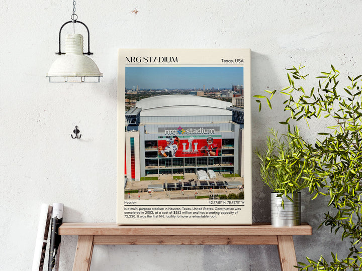 NRG Stadium Football Minimal Wall Art