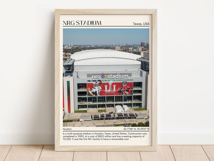 NRG Stadium Football Minimal Wall Art