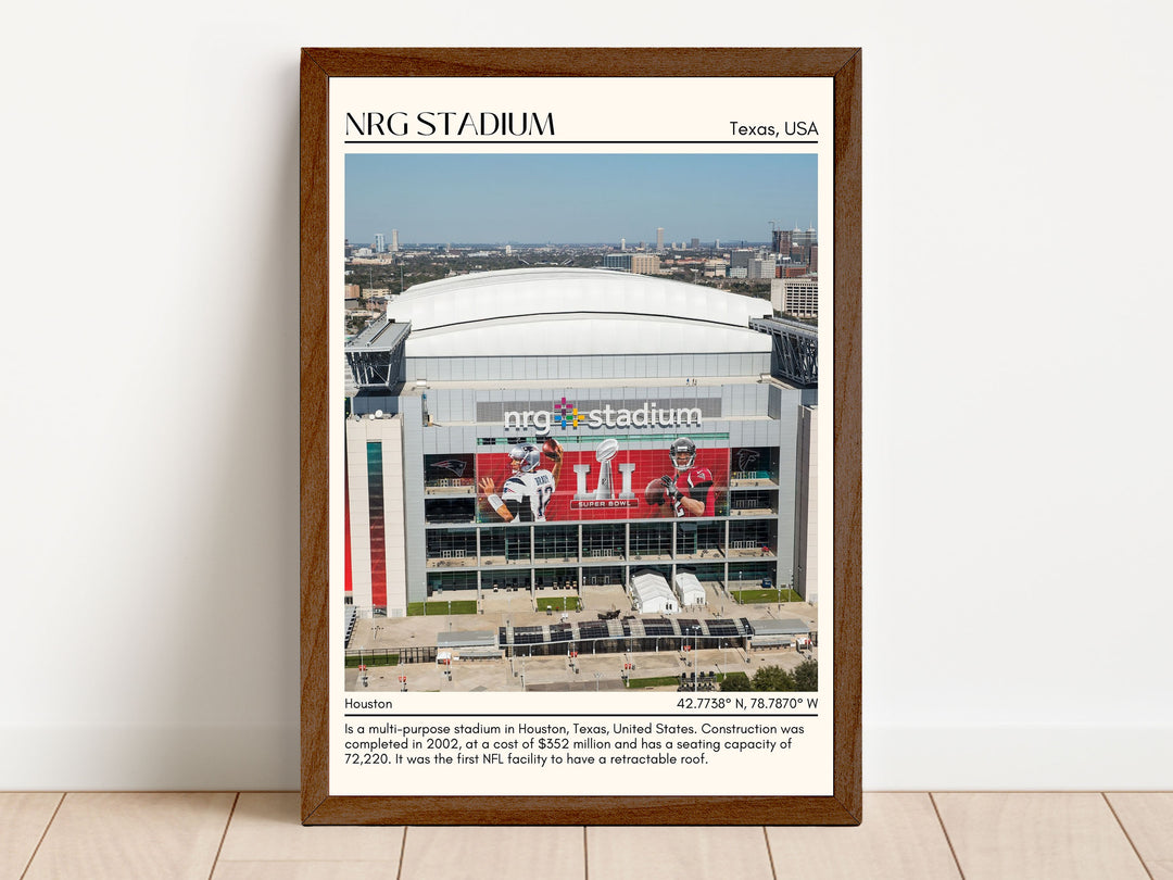 NRG Stadium Football Minimal Wall Art