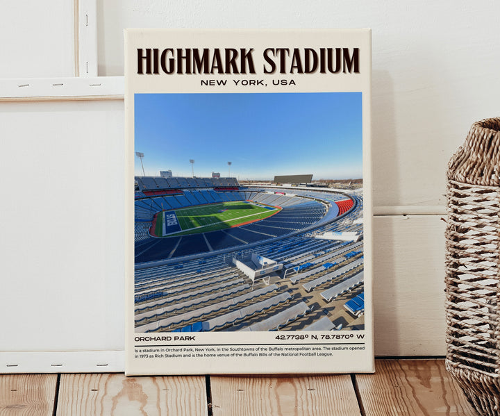 Highmark Stadium New York Football Retro Wall Art