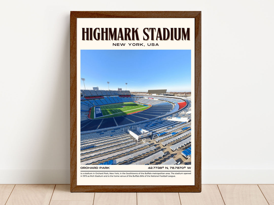 Highmark Stadium New York Football Retro Wall Art