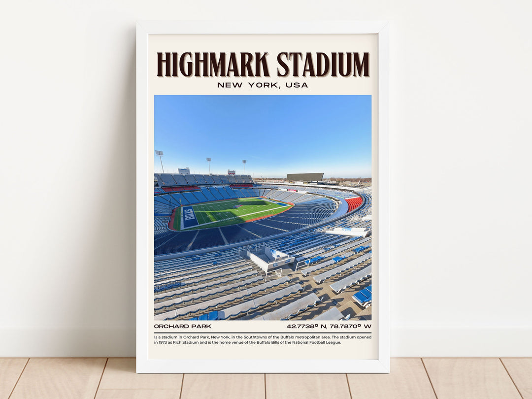 Highmark Stadium New York Football Retro Wall Art