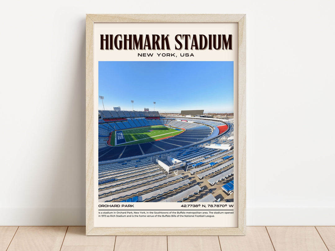 Highmark Stadium New York Football Retro Wall Art