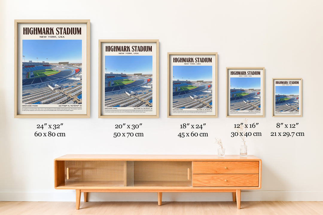 Highmark Stadium New York Football Retro Wall Art