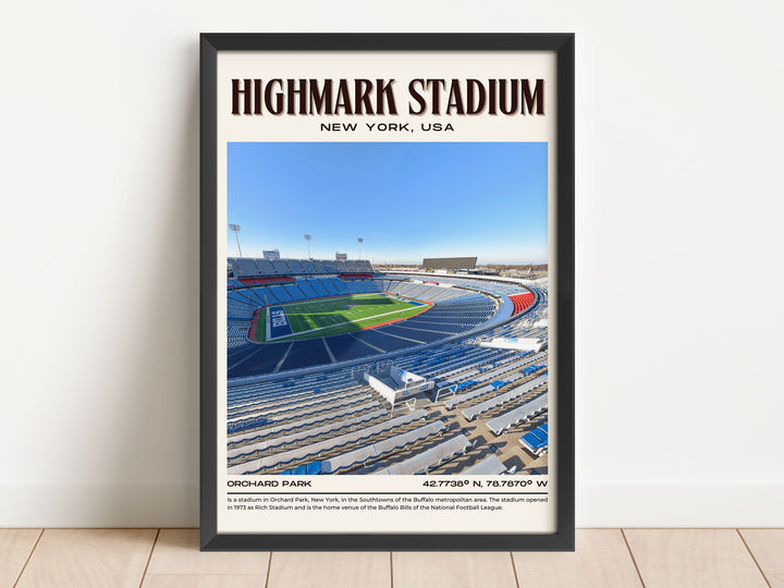 Highmark Stadium New York Football Retro Wall Art