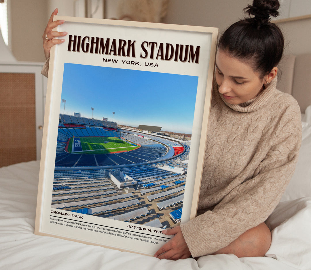 Highmark Stadium New York Football Retro Wall Art