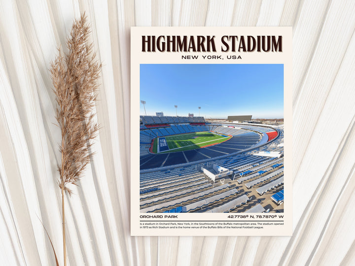 Highmark Stadium New York Football Retro Wall Art