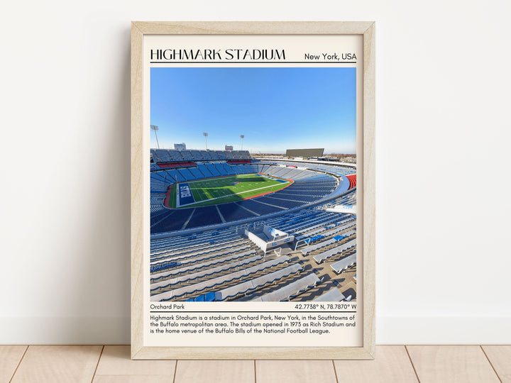 Highmark Stadium New York Football Minimal Wall Art