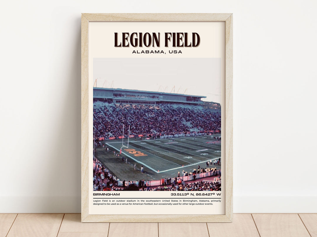 Legion Field Stadium Football Retro Wall Art