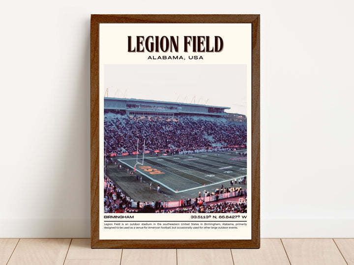 Legion Field Stadium Football Retro Wall Art