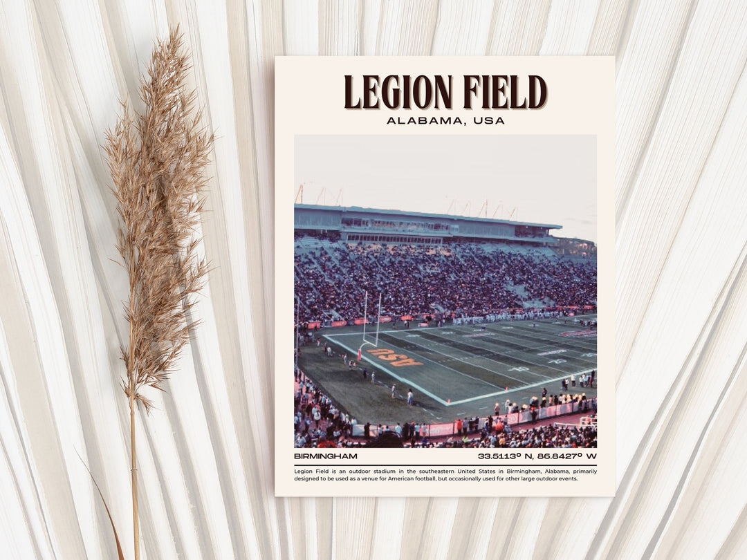 Legion Field Stadium Football Retro Wall Art