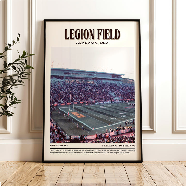 Legion Field Stadium Football Retro Wall Art