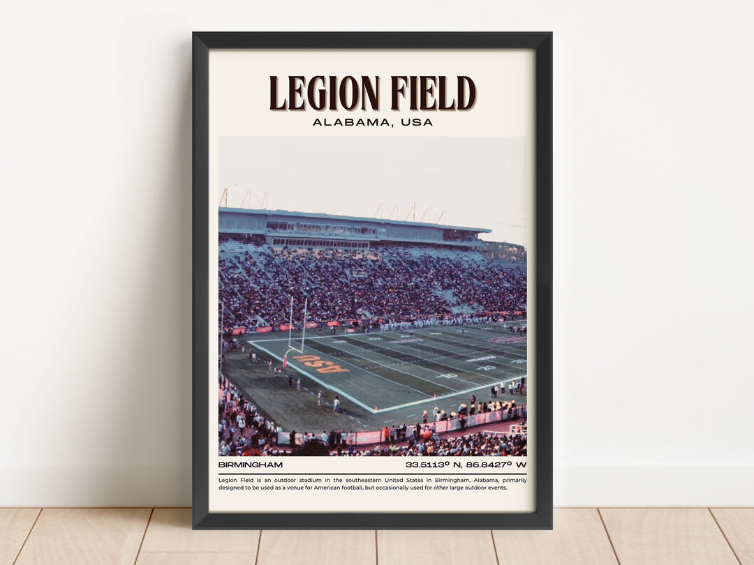 Legion Field Stadium Football Retro Wall Art