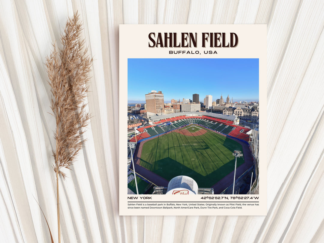 Sahlen Field Stadium Baseball Retro Wall Art