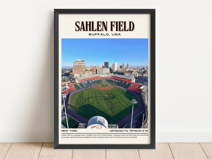 Sahlen Field Stadium Baseball Retro Wall Art