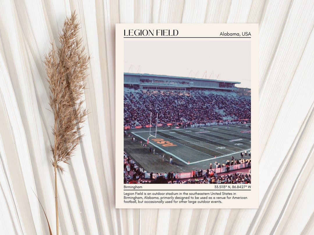 Legion Field Stadium Football Minimal Wall Art