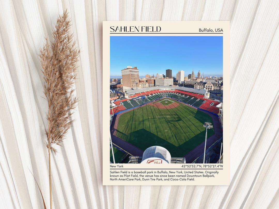 Sahlen Field Stadium Baseball Minimal Wall Art