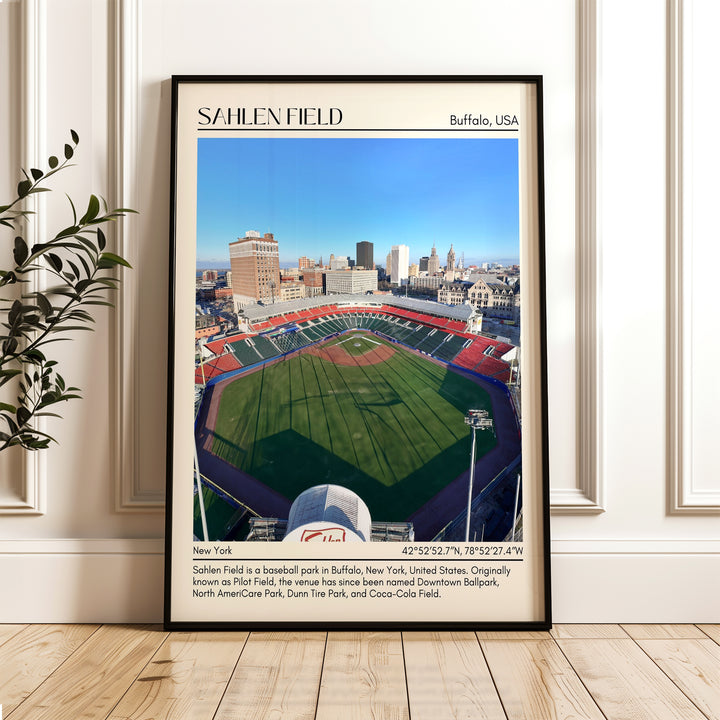 Sahlen Field Stadium Baseball Minimal Wall Art