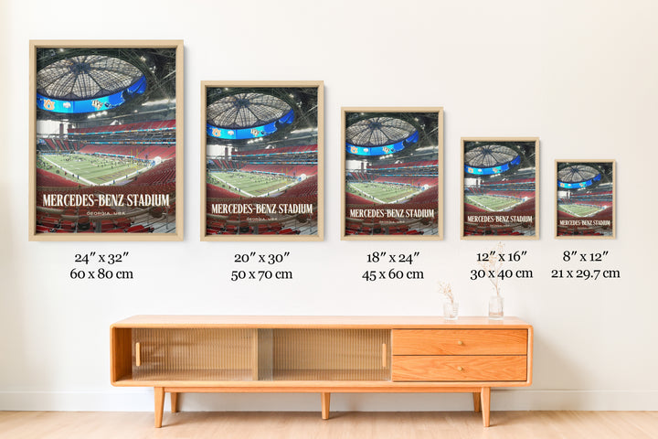 Mercedes-Benz Stadium Football Wall Art