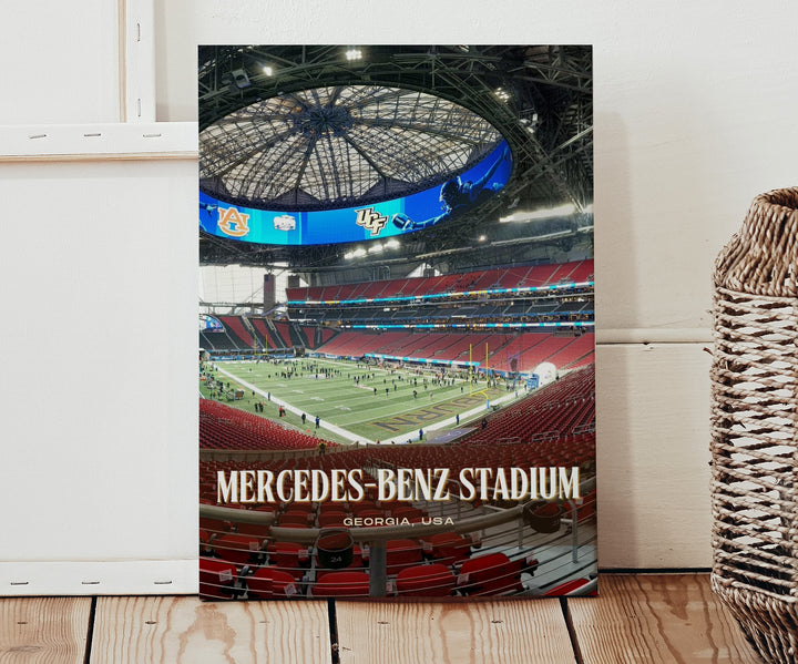 Mercedes-Benz Stadium Football Wall Art