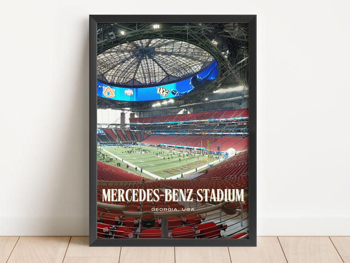 Mercedes-Benz Stadium Football Wall Art